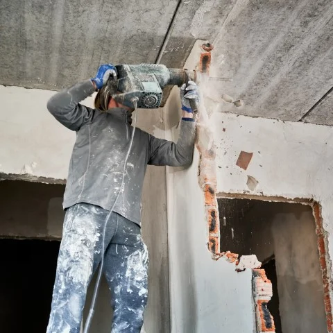 Afbraakwerken 1 Afbreken binnenmuur